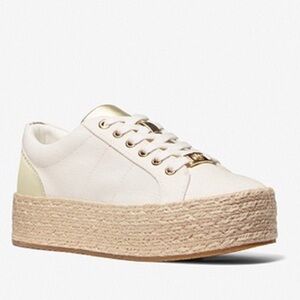 NEW Michael Kors Libby Platform Sneakers Canvas Espadrilles